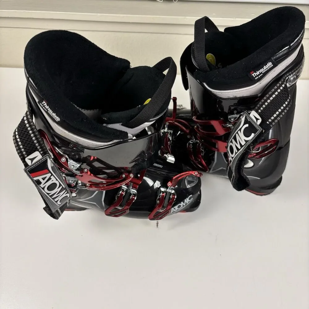 Atomic Silver Hawx 2.0 90 Ski Boots Red Black 295mm Size 25 25.5 Thinsulate 200